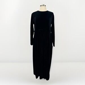 Jones New‎ York Sport NWT Black Velvet Maxi Dress